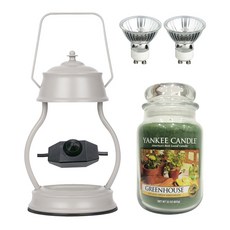 YANKEE CANDLE 香氛蠟燭+蠟燭加熱器+燈泡 2入, 灰色的