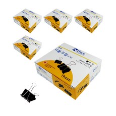 Peace Korea 黑色長尾夾, 小, 250個, 1個