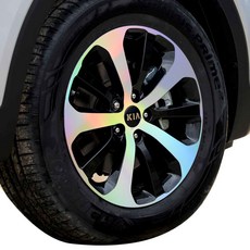 Skintec The New Sorento The Master 雷射全息輪圈貼紙 45cm, 混色, 1個