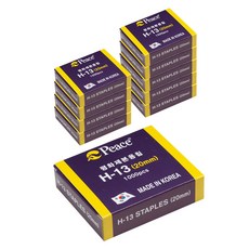 Peace Korea 釘書針 H13-20mm 1000p, 10個