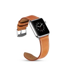 Apple Watch 相容 高級單圈錶帶 42/44mm, 棕色, 1個