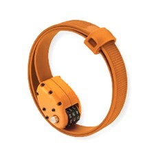 OTTOLOCK 攜帶式腳踏車鎖 152cm, 橘子, 1個