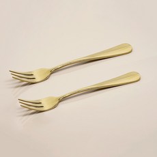 Table Art 韓國製 Iff 點心叉, 金色, 2個