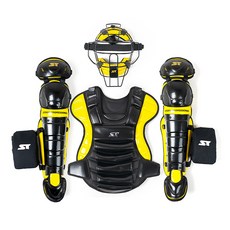 storm 2020년형 오더 포수 장비 3종 세트 +가방 + 니세이퍼 2p, BLACK + YELLOW, 1개