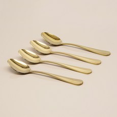 Table Art 韓國製 If 茶匙, 金色, 4個