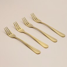 Table Art 韓國製 Iff 點心叉, 金色, 4個