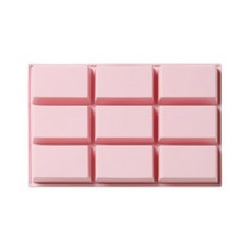 長方形矽膠烘焙模具 9格, 粉色的, 1個