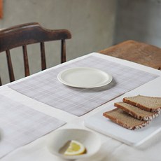 차리다 페이퍼 테이블 매트 80매, No9 Fabric Beige, 375 x 258mm, 1개