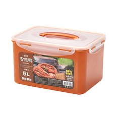황토락 진공밀폐 김치통, 5L, 1개