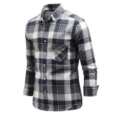 DAKUANG 男性冬季保暖Repair格紋長袖刷毛襯衫 C08D14_sp2214