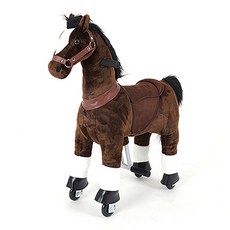 아이워너 라이딩 홀스 붕붕카 소형, 브라운, 1개