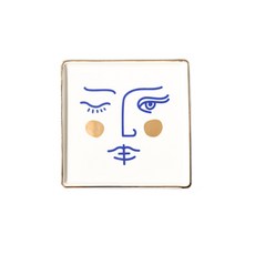 北歐現代風人臉飾品盤, 眨眼