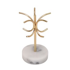 JHcompany 大理石 金色大理石紋 飾品架 迷你戒指座, 1個, 金色