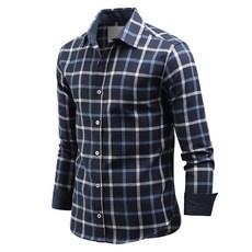 DAKUANG 男士冬季百搭格紋長袖刷毛襯衫 C08D14_sp2217