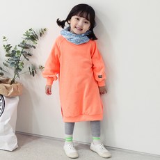 chocomong 女童螢光開衩連身裙