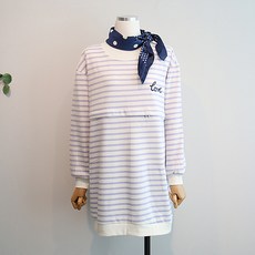 iyaan 孕婦條紋長袖連身裙