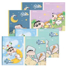 Feelbox Crayon Can't Dry Cover Memo Notebook 4 種 x 2p 套組, 薄荷色、海軍藍、粉色、天藍色, 1套