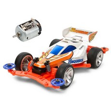 타미야 Conqueror RS 4WD 미니카 18078 + Atomic Tuned 2 Motor 15486, 오렌지, 1세트