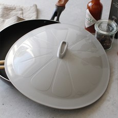 粉彩矽膠平底鍋鍋蓋 灰色, 29厘米, 1個