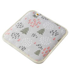 inoq 熊牌韓日 抗菌省電型 1人座電熱坐墊 CP100, 森林粉, 45 x 45 cm