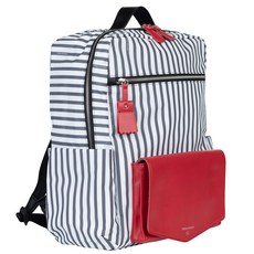 TWELVElittle 素色皮革後背包, 條紋款