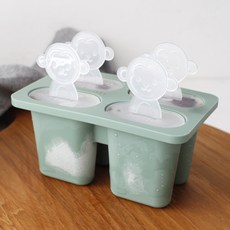 Yegam 粉彩矽膠雪酪模具 4格, 深綠色, 1個