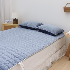 CHOUETTROOM 超細纖維水暖床墊套, 藍色