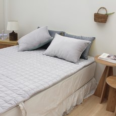 CHOUETTROOM 超細纖維水暖床墊套, 灰色