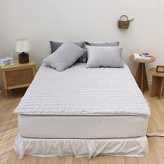 CHOUETTROOM 超細纖維水暖床墊套, 灰色