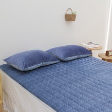 CHOUETTROOM 超細纖維水暖床墊套, 海軍