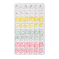 美甲是材料Balla Delight Sweet Heart混合美甲寶石 M+L, 混色, 24套