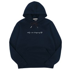 Okstar 中性款字母印花連帽長袖上衣