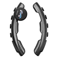 URBAN CAR 車用滾珠軸承方向盤輔助器 + 保護套, 黑色碳纖維