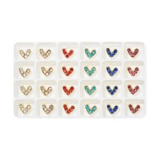 네일은재료빨 쥬얼리 한 판 네일아트재료 세트, 32 하트쥬얼리파츠세트, 1개