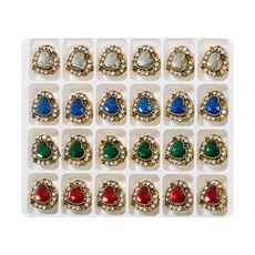 네일은재료빨 쥬얼리 한 판 네일아트재료 세트, 14 고급보헤미안하트세트, 1개