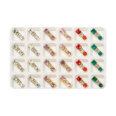 네일은재료빨 쥬얼리 한 판 네일아트재료 세트, 57 바게트쥬얼리세트, 1개