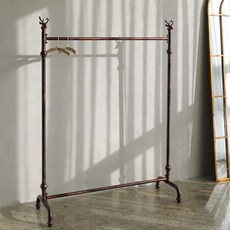 미스모네 빈티지 사슴 장식 철제 스탠드행거, 엔틱브론즈