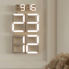 FLaiTO Butter 3D LED 直立式裝飾壁鐘, 奶油白