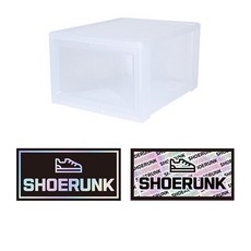 Shrunk優質鞋子收納盒 透明+全息貼紙 2種組, 1組