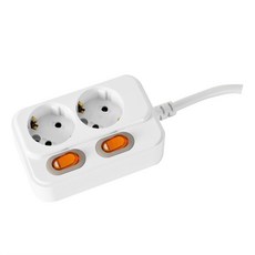 獨立開關多延長線 2 插 16A HMP-210, 10m, 1個