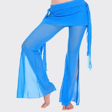 DRESSMALL 透視提臀褲肚皮舞衣服, 藍色