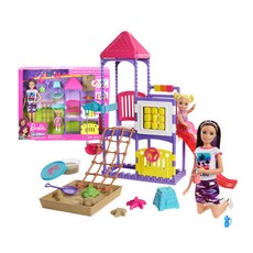 Barbie 沙灘公園芭比娃娃玩具組, 混色
