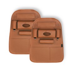 汽車座椅防踢墊 OVSC02, 棕色, 2入