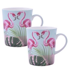 Attic&Base Aloha骨瓷馬克杯, 紅鶴, 2個