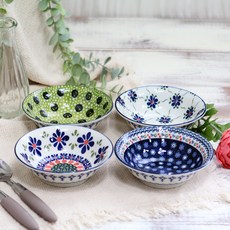 폴라브 후르츠 그릇 4종 세트, 멜론, 체리, 클로버, 데이지, 1세트