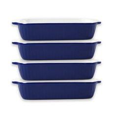 ROYAL BODEN 陶瓷雙耳方形焗烤盤, 藍色, 4個