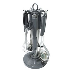 GENIAL 廚房用具 7支+廚具架組 SWAN GRAY744, 灰色