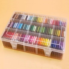 棉質單色線 81色+變色線 24色刺繡線+盒子組, 混色