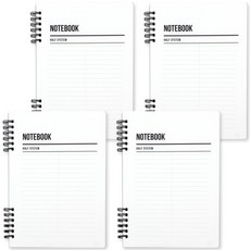 moong9 雙線圈PP筆記本 A5, 半頁, 4個
