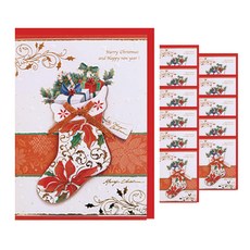 From&To 聖誕卡 + 信封組 S1092q5, 混合顏色, 12套